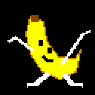 Dancing pixel banana